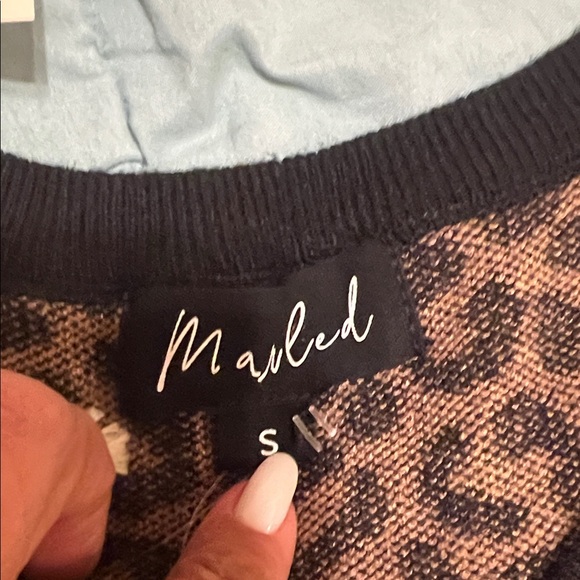 Marled Animal Print Tank Top - Black and Brown - Picture 4 of 11